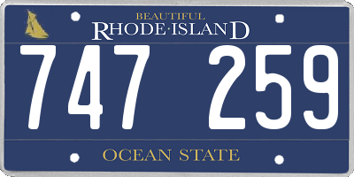 RI license plate 747259
