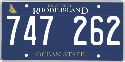 RI license plate 747262
