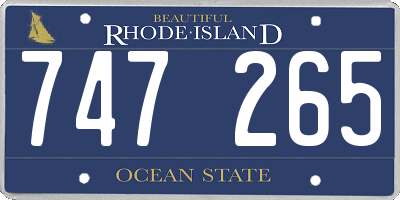RI license plate 747265