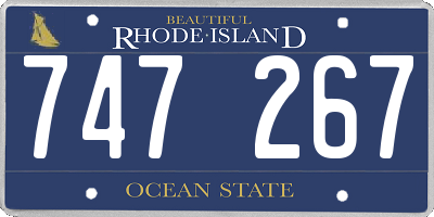 RI license plate 747267