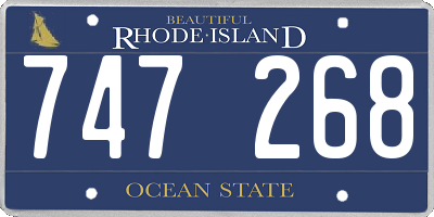 RI license plate 747268