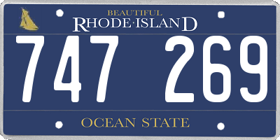 RI license plate 747269