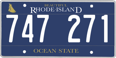 RI license plate 747271