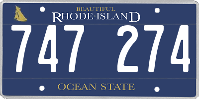 RI license plate 747274