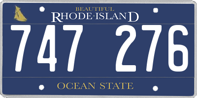 RI license plate 747276