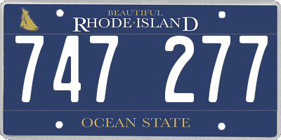RI license plate 747277
