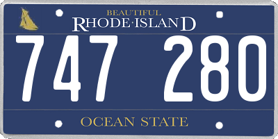 RI license plate 747280
