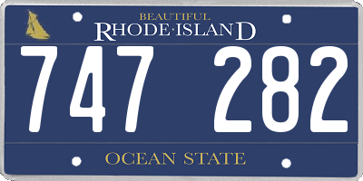 RI license plate 747282