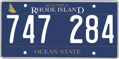 RI license plate 747284