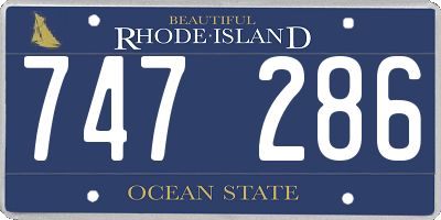 RI license plate 747286