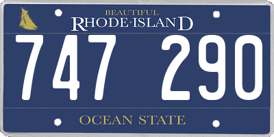RI license plate 747290