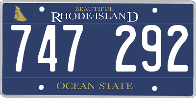 RI license plate 747292