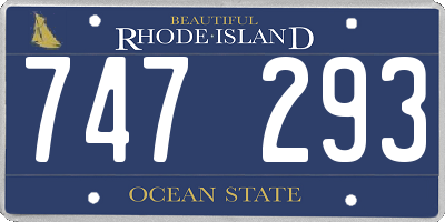 RI license plate 747293