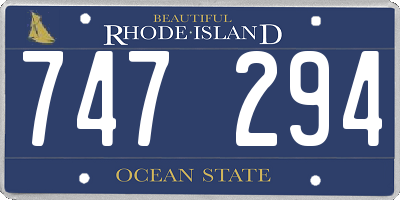 RI license plate 747294