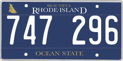 RI license plate 747296