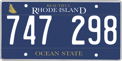 RI license plate 747298