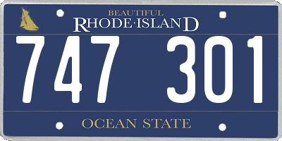 RI license plate 747301