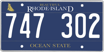 RI license plate 747302