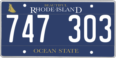 RI license plate 747303