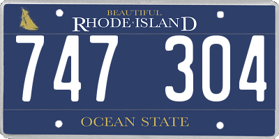 RI license plate 747304