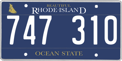 RI license plate 747310