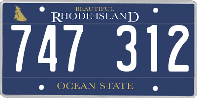 RI license plate 747312
