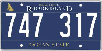 RI license plate 747317