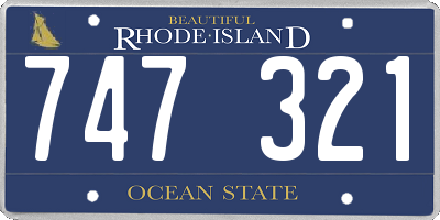 RI license plate 747321