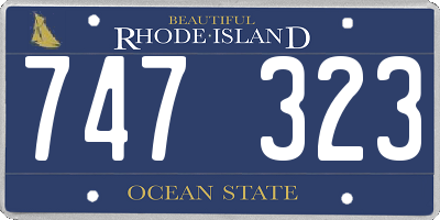 RI license plate 747323