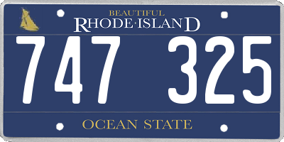 RI license plate 747325