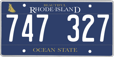 RI license plate 747327