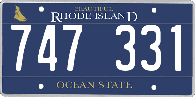 RI license plate 747331