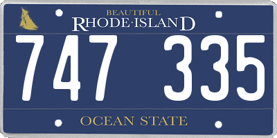 RI license plate 747335