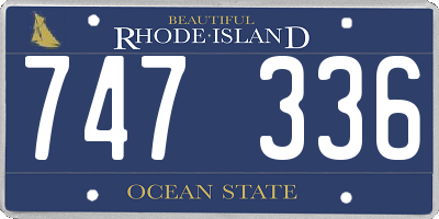 RI license plate 747336