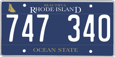 RI license plate 747340