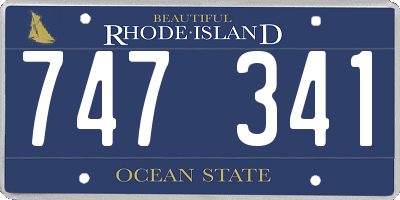 RI license plate 747341