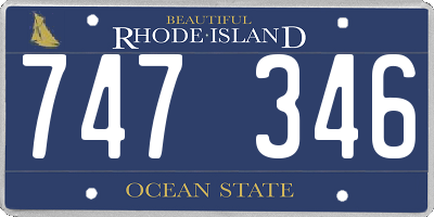 RI license plate 747346