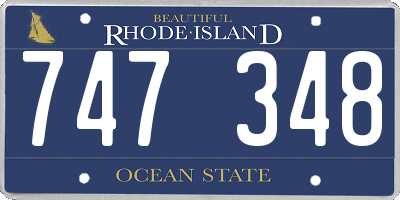 RI license plate 747348