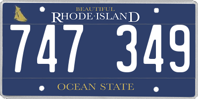 RI license plate 747349