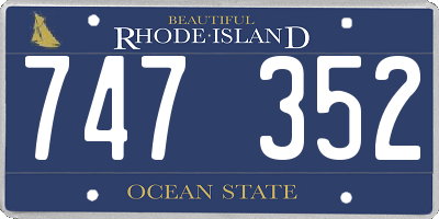 RI license plate 747352