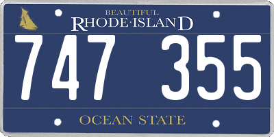 RI license plate 747355