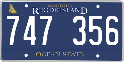 RI license plate 747356