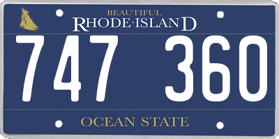RI license plate 747360
