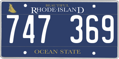 RI license plate 747369