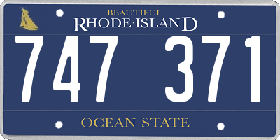RI license plate 747371