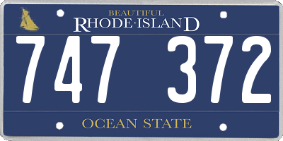 RI license plate 747372