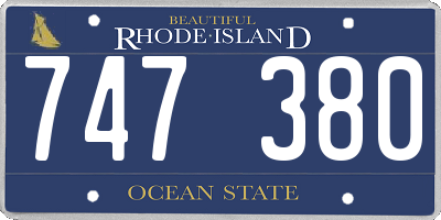 RI license plate 747380