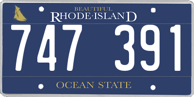 RI license plate 747391