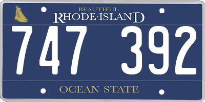 RI license plate 747392