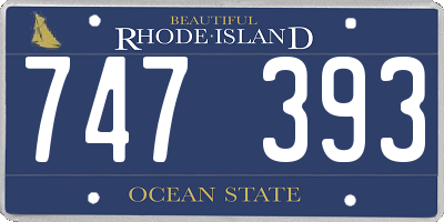 RI license plate 747393
